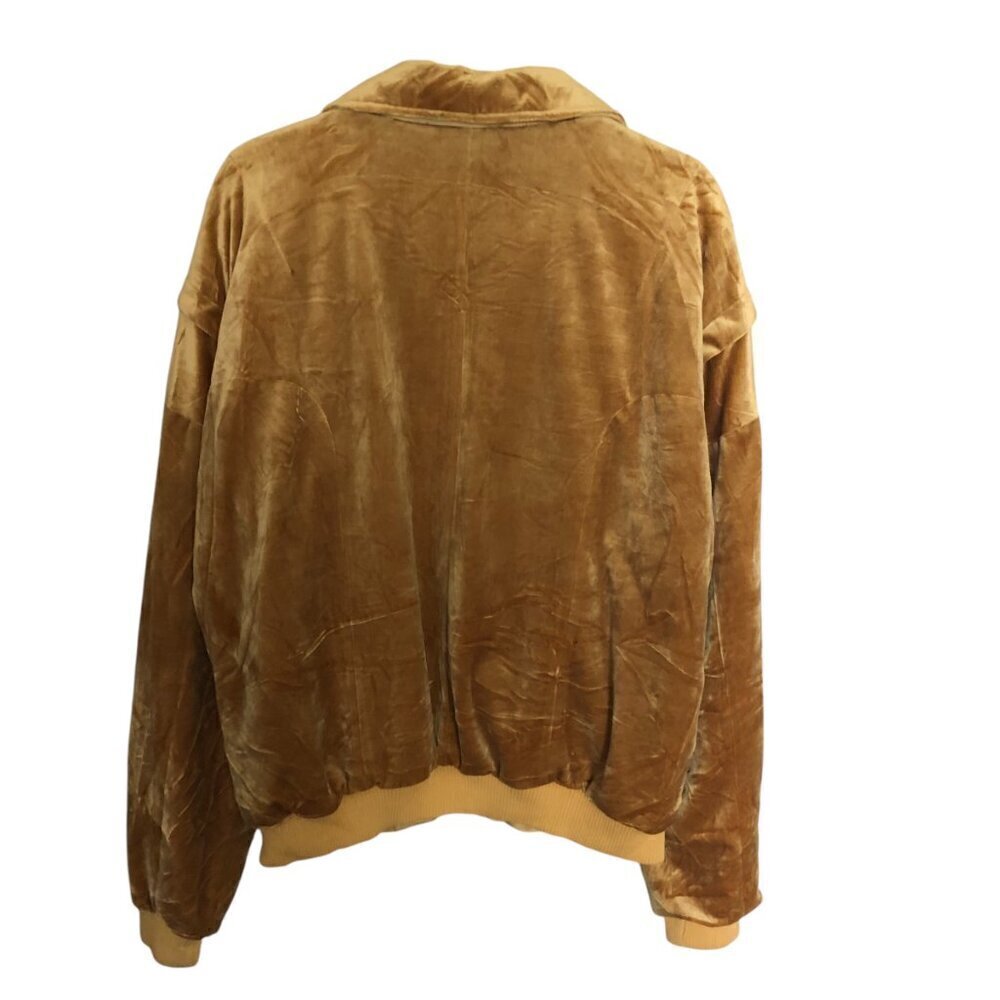 Mechali Men's Mustard Yellow Velour Jacket - Picture 4 of 6